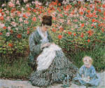 Клод Моне - Камиль Моне с ребенком в саду